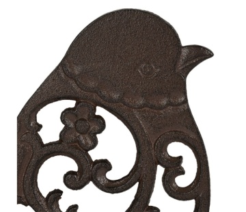 Suport din fontă pentru vase fierbinți „Oiseau Campagne”, model pasăre, 20,5 x 19 cm - Img 2
