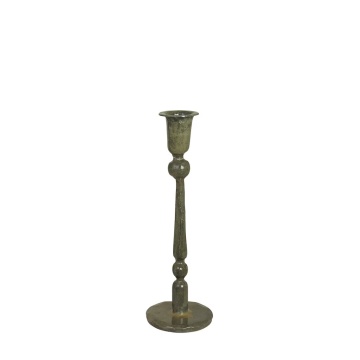 Suport pentru lumânare din metal H25 cm, „Meja Olive Green”
