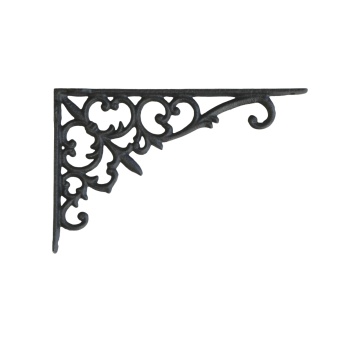 Suport pentru raft, negru, din metal, cu model