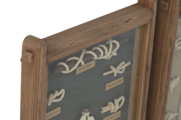 Tablou decorativ natural din lemn de pin și sticlă, "Knots" - Img 2