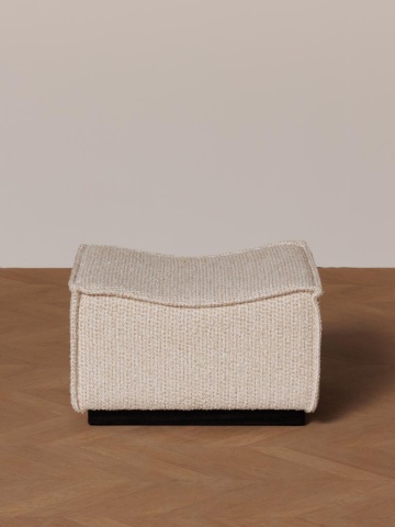 Taburet bej, din material textil, Sofa Garry - Img 2