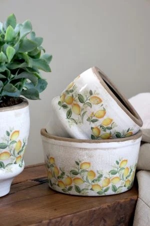Tavă Limone Blossom cu lămâi și flori - Img 4