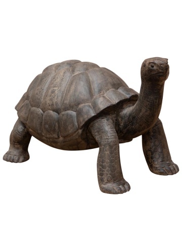 Țestoasă decorativa medie din lemn de tec, "Turtle"