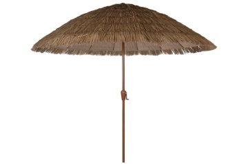 Umbrelă de grădină cu aspect de stuf, stil tropical, structură metalică