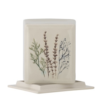 Untieră din ceramică cu flori de câmp aplicate manual, L15×H7,5×W12,5 cm, 580 ml, „Bea" - Img 5