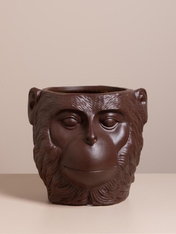 Vas decorativ din ceramică ⌀ 18 cm, „Primate” - Img 4