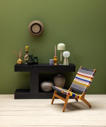 Vas decorativ din teracotta , cu finisaj antichizat , H40cm , "Patina" - Img 3
