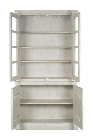 Vitrina din lemn de mango, finisaj alb antichizat, " Library " - Img 2