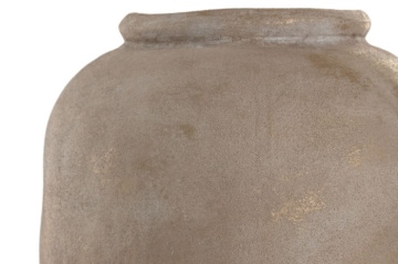 Amforă decorativă, stil rustic mediteranean, culoare maro deschis, din ceramică, „Anfora” - Img 4