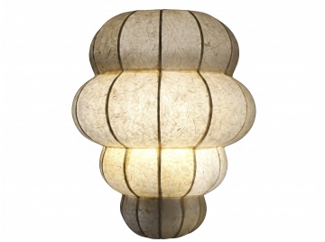 Aplică de perete din fibre naturale împletite și metal, natur, finisaj natural, 54 x 40 x 23 cm, „Sancerre”
