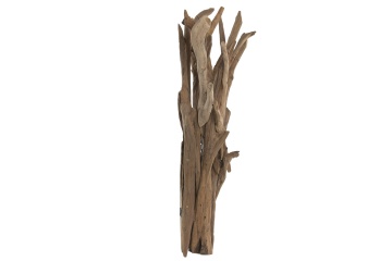 Aplică de perete din lemn de tec lucrat manual, natur, 78 x 37 cm, „Montreuil” - Img 4