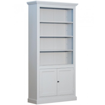 Biblioteca, gri, din lemn de pin, single, aspect rustic, Country - Img 2