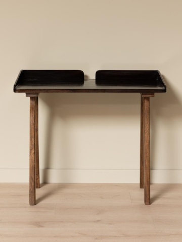 Birou negru din lemn de mango, 84,5 x 99 x 49,5 cm, „Beckett” - Img 3