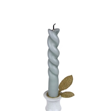 Bobeche decorativ din metal, finisaj alamă antichizată, motiv frunze, 8 x 6 cm, „Leaf Brass”