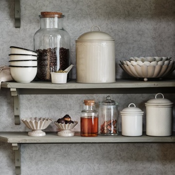 Bol decorativ vintage din metal, bej „Ingrid” - Img 2