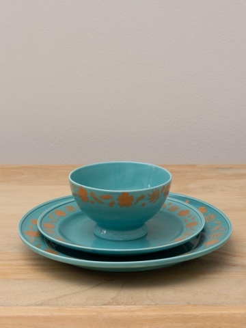 Bol din ceramica, D13.5cm, Flower - Img 3