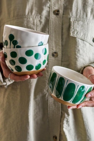 Bol verde din ceramică – Linora - Img 2