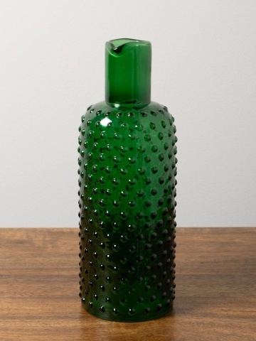 Carafa verde, din sticla, Dotted - Img 4