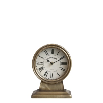 Ceas decorativ, auriu, din metal, Port