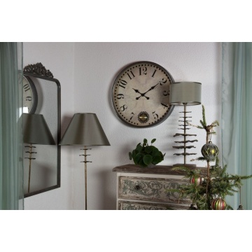 Comodă înaltă, vintage, shabby chic, din lemn, alb, cu 5 sertare, blat natur și decor în relief, 120 x 85 x 36 cm, „Benevola” - Img 4