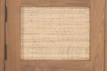 Comoda TV din lemn de tec si rattan natural " Rustic Wood " - Img 6