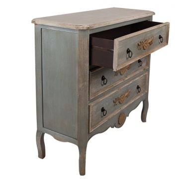 Comoda verde, din lemn masiv, aspect vintage, Brocateur - Img 3