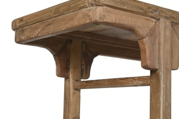 Consolă din lemn de tec reciclat stil rustic cu patină vintage, „Avana” - Img 6