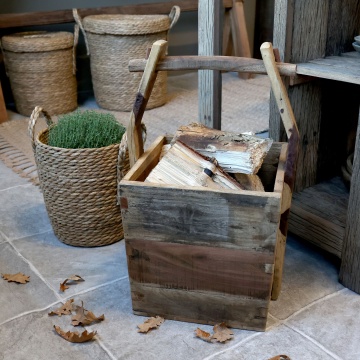 Cos cu maner, din lemn reciclat, Grimaud - Img 2