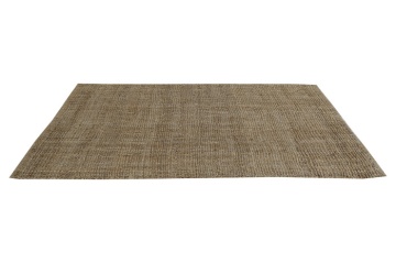 Covor din iută împletit manual, antiderapant, maro natural, 140 x 200 cm, 3000 GSM, „Jute Carpet" - Img 3