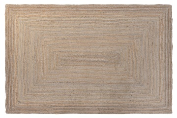 Covor din lână și iută împletit manual, maro natural, 160 x 230 cm, 2200 GSM, „Wool Jute Carpet Natural"