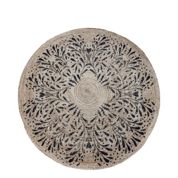 Covor rotund, din iuta naturala, D160cm, Patty