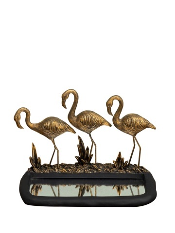 Decoratiune de masa, din rasina, Flamingo