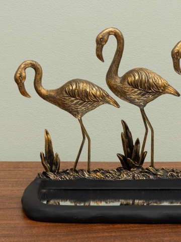 Decoratiune de masa, din rasina, Flamingo - Img 4