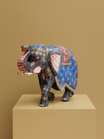 Decorațiune elefant din lemn de mango, H45 cm, "Célèbes" - Img 4