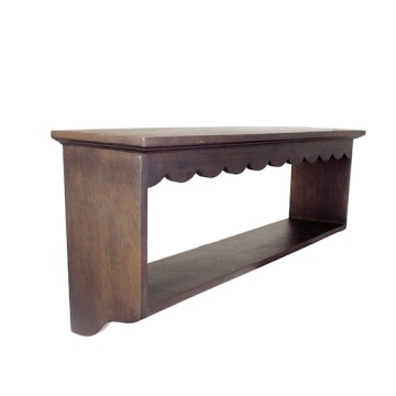 Etajeră de perete din lemn de mango maro, cu forme decorative ondulate, 60 × 25.5 ×15 cm, „Sigurd" - Img 2
