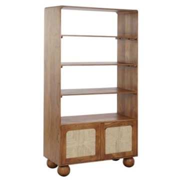Etajeră din lemn de acacia și rattan, H181 cm, „Savanah” - Img 2