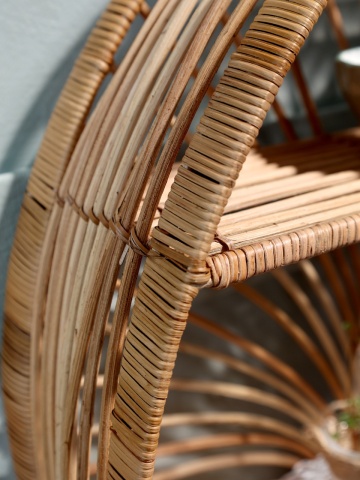 Etajera din rattan, cu 2 rafturi - Img 6
