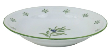 Farfurie adânca stil Mediterraneean verde , din portelan , "Oliv" - Img 5