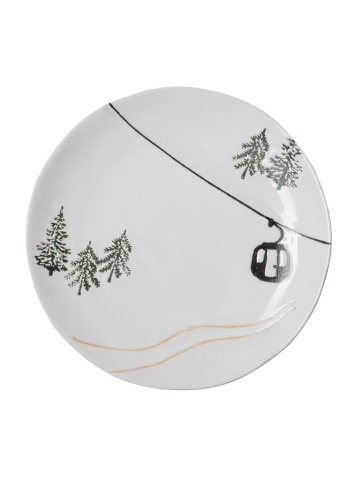 Farfurie din ceramica, D21cm, Slalom