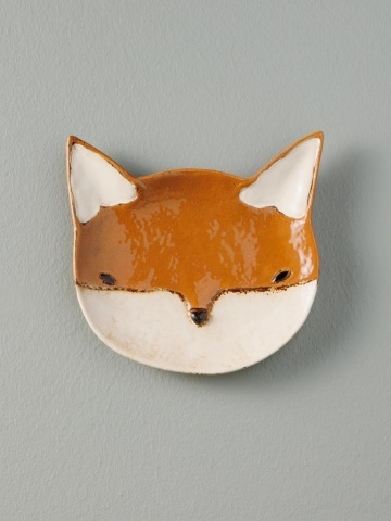 Farfurie din ceramica, portocalie, in forma de vulpe, Fox - Img 2