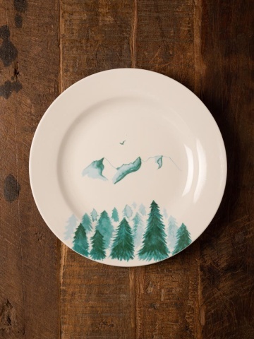 Farfurie din portelan, D23.5 cm, Green Mountains - Img 2