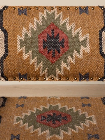 Fotoliu kilim din iută naturala si lana cu structura din lemn de mango, 76×65×65 cm, „Mandjaro" - Img 6