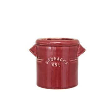 Ghiveci din ceramică glazurată manual 0,5L burgundy, „Brobacka"