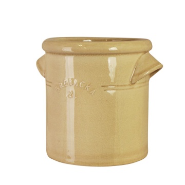 Ghiveci din ceramică glazurată manual 2L galben, „Brobacka" - Img 3