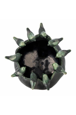 Ghiveci din ceramica verde smarald , D21 x H19,5 cm, „Charlize” - Img 5