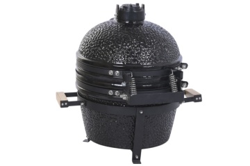 Grătar kamado din ceramică și metal, 51 x 53 x 64 cm, negru, „Barbecue Ceramic" - Img 4