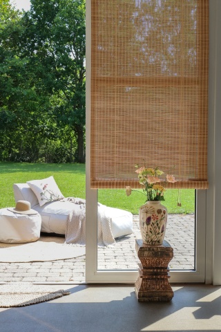Jaluzea din bambus tip rulou, L90×H210 cm, natural, „Bamboo" - Img 3