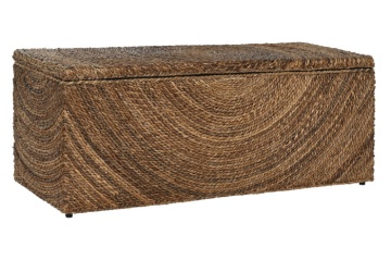 Lada depozitare din fibră naturală cu capac, 120x45x50 cm, finisaj natural - Img 5