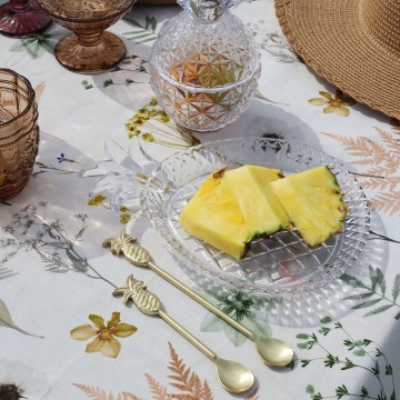 Lingurita desert, din otel inoxidabil si alama galvanizata, H14cm, Pineapple - Img 2