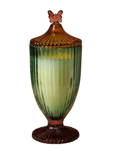 Lumanare decorativa, verde, Papillon